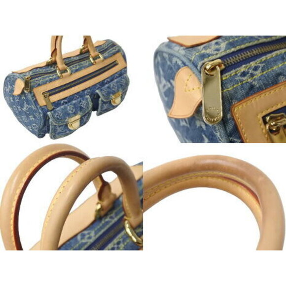 Louis Vuitton Neo Speedy Monogram Denim Handbag Blue - Picture 4 of 8